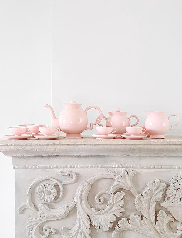 1930s Pink 'Barbara' Richard Ginori Coffee Service